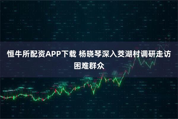 恒牛所配资APP下载 杨晓琴深入茭湖村调研走访困难群众