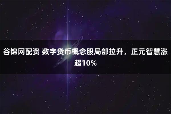 谷锦网配资 数字货币概念股局部拉升，正元智慧涨超10%