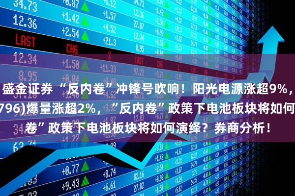 盛金证券 “反内卷”冲锋号吹响！阳光电源涨超9%，电池50ETF(159796)爆量涨超2%，“反内卷”政策下电池板块将如何演绎？券商分析！