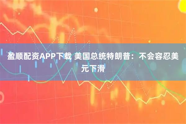 盈顺配资APP下载 美国总统特朗普：不会容忍美元下滑